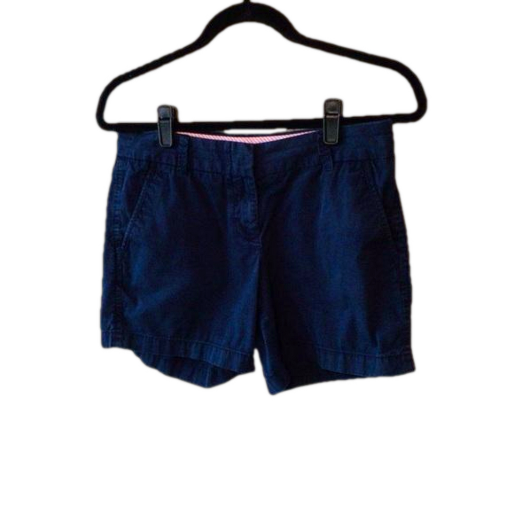 J. Crew Factory Navy Broken-In Chino Shorts 2 Cotton